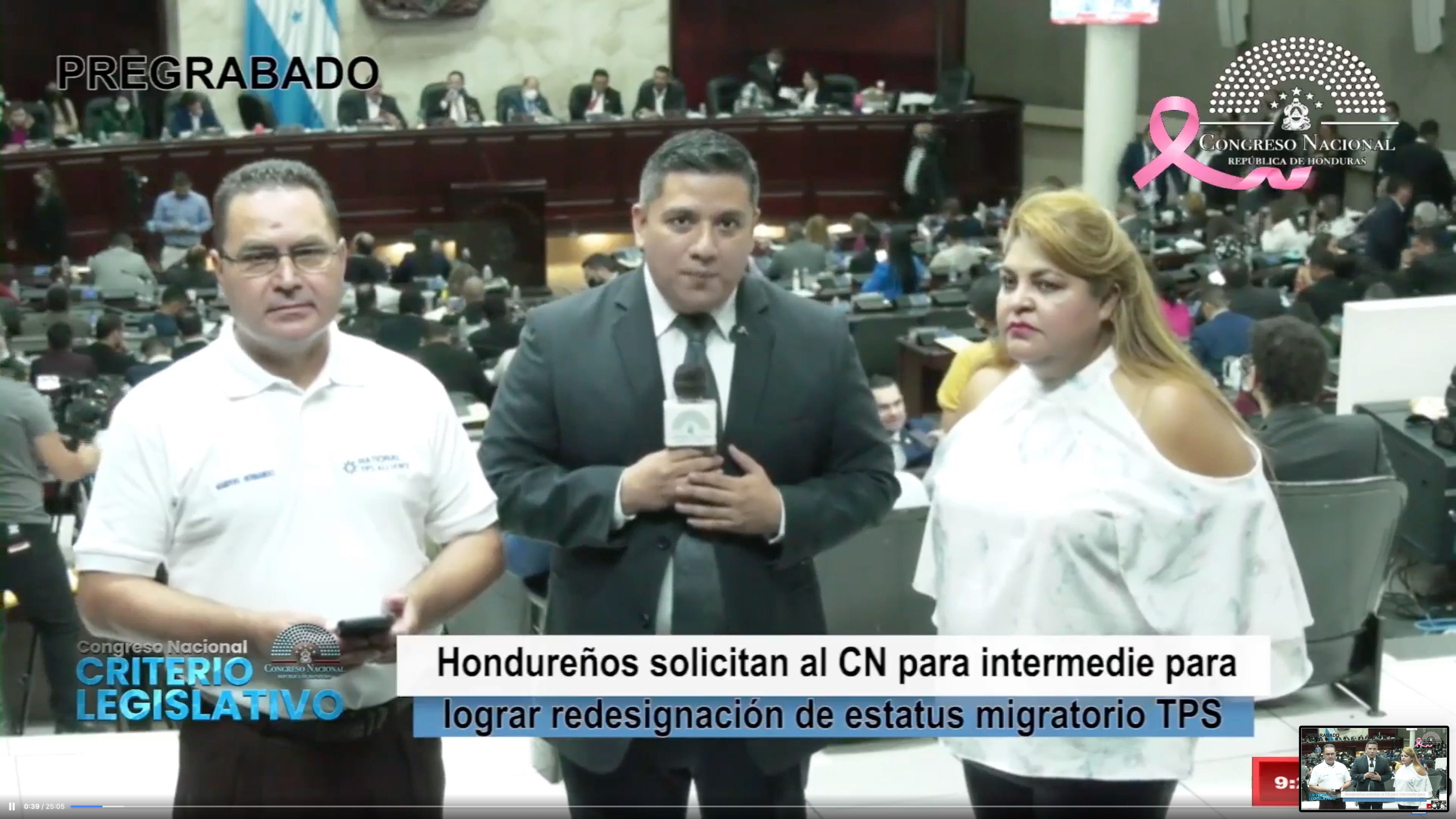 HONDUREÑOS SOLICITAN AL CN PARA INTERMEDIE PARA LOGRAR REDESIGNACION DE ESTATUS MIGRATORIO TPS